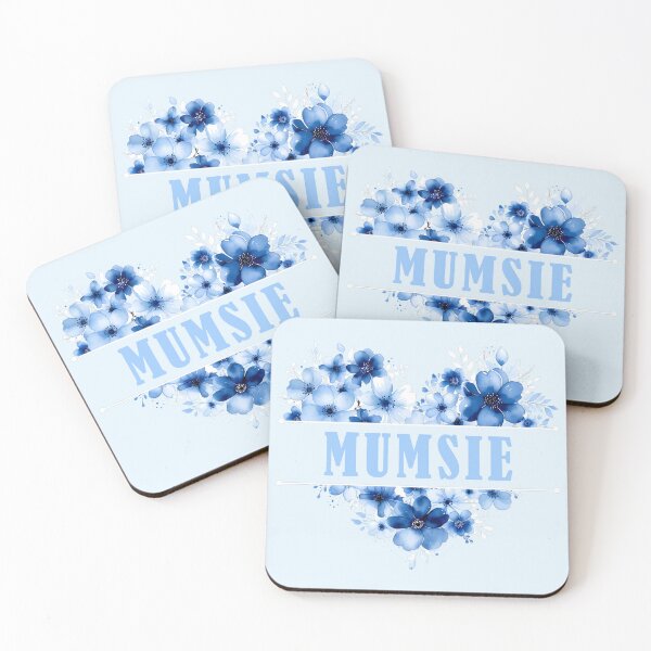 Item preview, Mumsie – Blue Floral Heart Watercolor Illustration designed and sold by EmeraldeaArt.