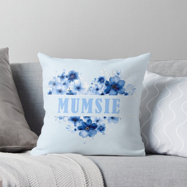 Item preview, Mumsie – Blue Floral Heart Watercolor Illustration designed and sold by EmeraldeaArt.