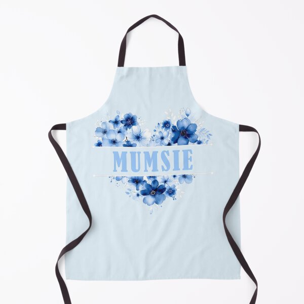 Item preview, Mumsie – Blue Floral Heart Watercolor Illustration designed and sold by EmeraldeaArt.