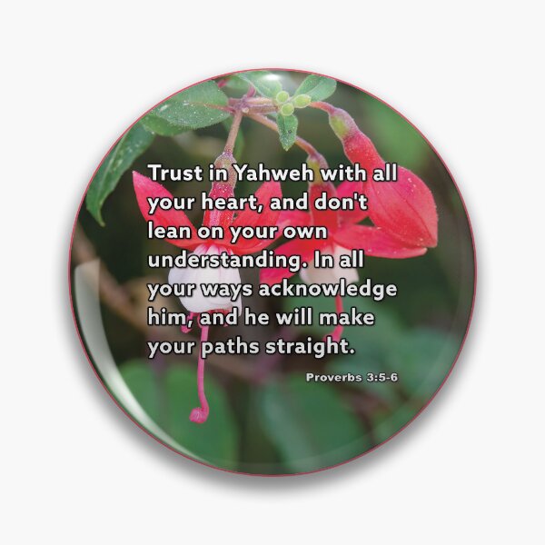 Item preview, Proverbs 3:5-6 Trust In Yahweh - Fuchsia Flowers Photograph designed and sold by InsprtnlArtbyDP.