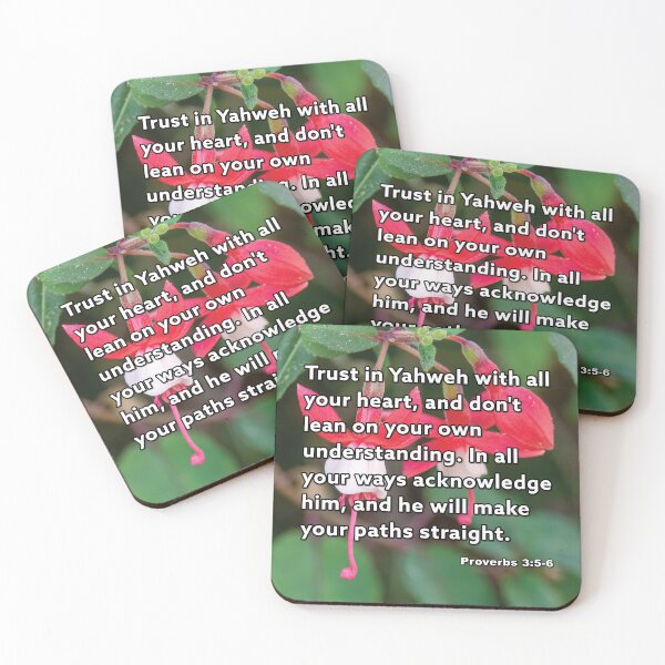 Item preview, Proverbs 3:5-6 Trust In Yahweh - Fuchsia Flowers Photograph designed and sold by InsprtnlArtbyDP.