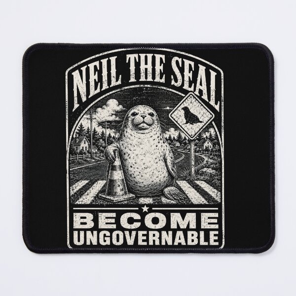 Item preview, Neil the Seal Become Ungovernable Funny Seal Traffic Cone Vintage T-Shirt designed and sold by ArcaneArtistry.