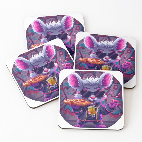 Item preview, Funny Raccoon with Pizza and Juice-Diamond Edition designed and sold by DidiDesignShop.