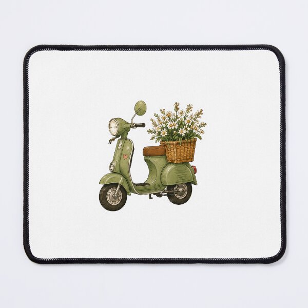 Item preview, Vintage Floral Scooter Sticker | Cottagecore Vespa Aesthetic designed and sold by PopStickerLab22.