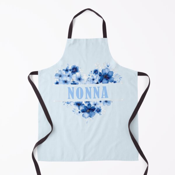 Item preview, Nonna – Blue Floral Heart Watercolor Illustration designed and sold by EmeraldeaArt.
