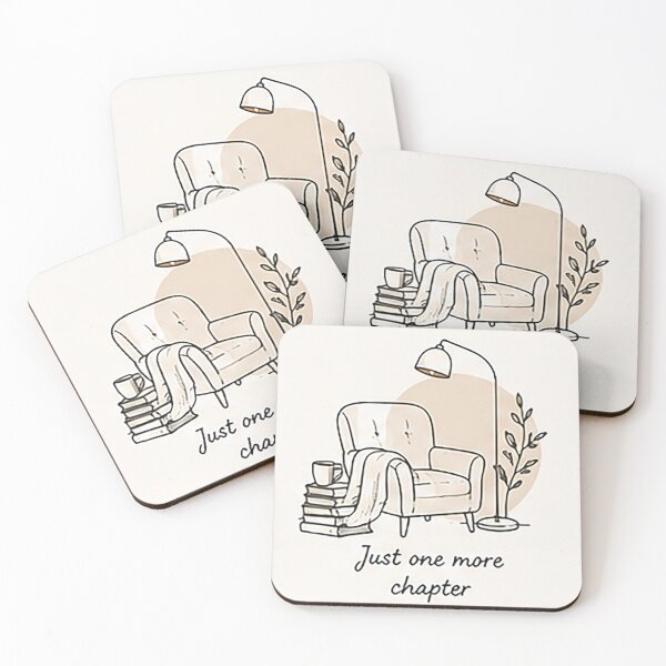 Item preview, Just One More Chapter | Cozy Reading Quote Illustration designed and sold by Sara-Ai.