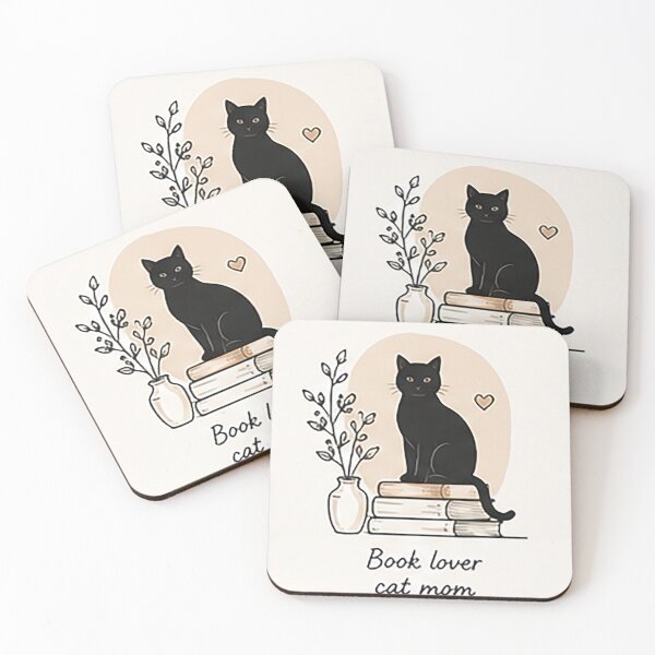 Item preview, Book Lover Cat Mom | Cozy Black Cat Reading Aesthetic designed and sold by Sara-Ai.