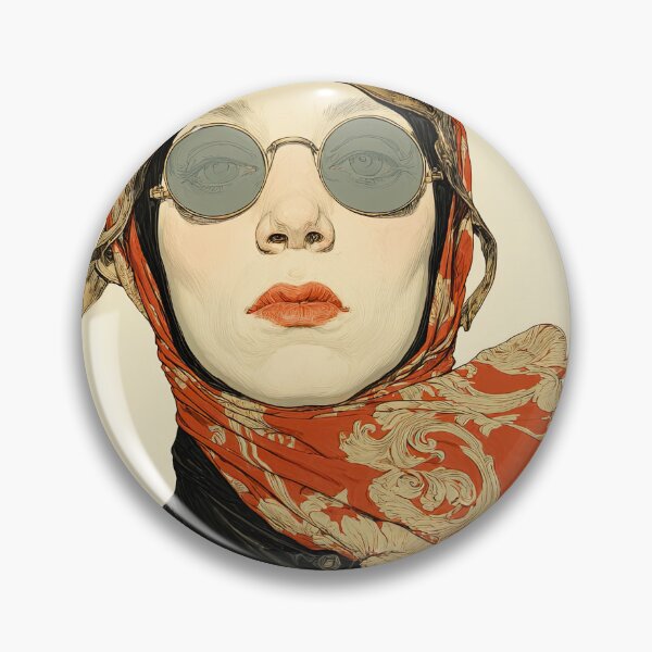 Item preview, The Modern Muse – Retro Aviator Portrait designed and sold by obstinator.