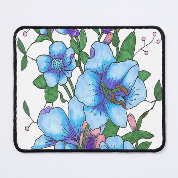 Item preview, Blue Flowers designed and sold by Color Splash Creations.