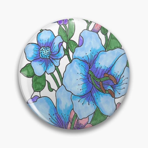 Item preview, Blue Flowers designed and sold by Color Splash Creations.