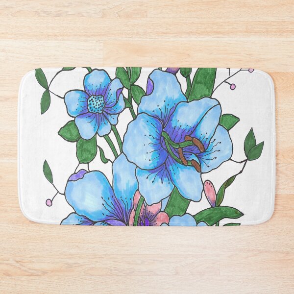 Item preview, Blue Flowers designed and sold by Color Splash Creations.