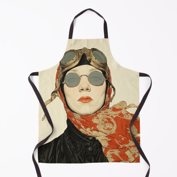 Item preview, The Modern Muse – Retro Aviator Portrait designed and sold by obstinator.