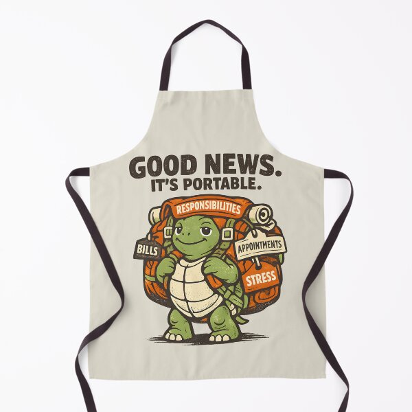 Item preview, Good News It's Portable Funny Turtle Shirt, Adulting Humor Turtle Graphic Tee, Cute Overwhelmed Turtle Design, Responsibilities Backpack Quote Shirt, Relatable Adult Life Gift designed and sold by Artistry in Motion by MADsrecreation.