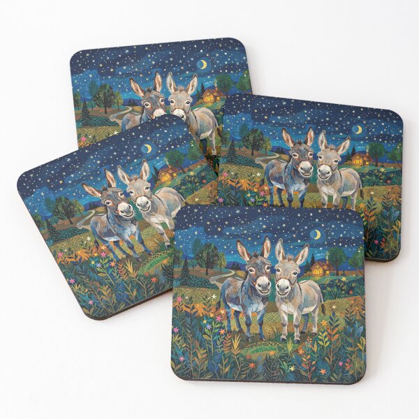 Item preview, Children's Art Two Donkeys Smiling designed and sold by Home Decor Art.