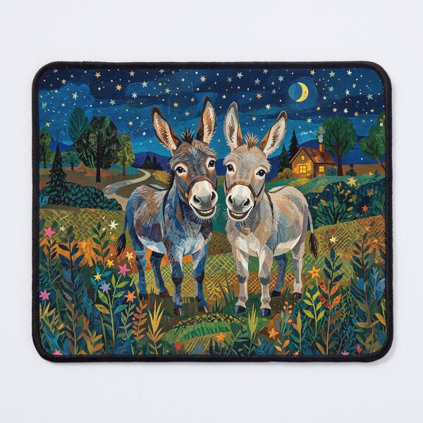 Item preview, Children's Art Two Donkeys Smiling designed and sold by Home Decor Art.