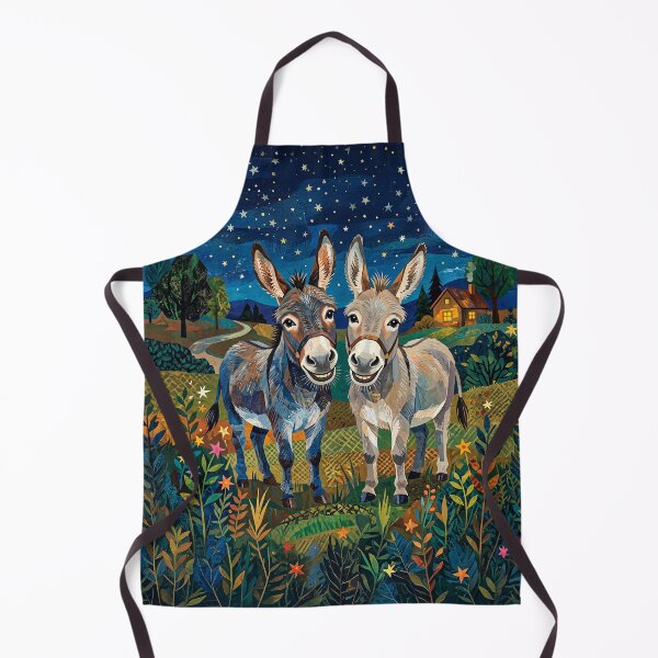 Item preview, Children's Art Two Donkeys Smiling designed and sold by Home Decor Art.
