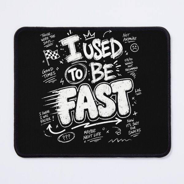 Item preview, I Used to Be Fast Funny Aging Runner Typography T-Shirt designed and sold by ArcaneArtistry.