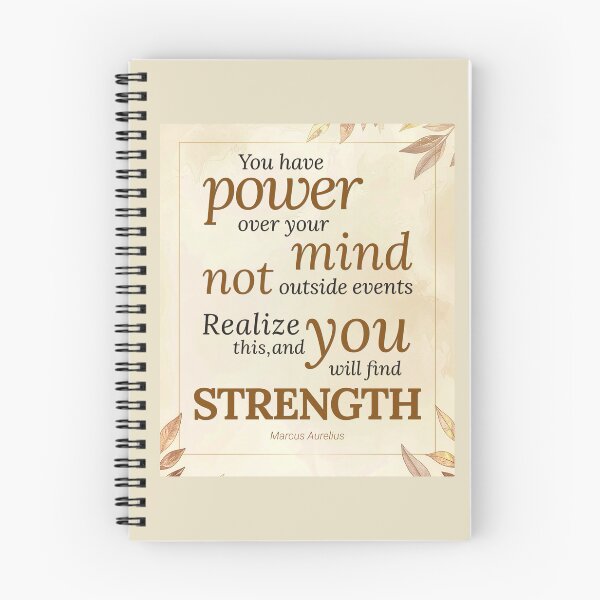 Item preview, You Have POWER Over Your Mind - Marcus Aurelius - Elegant Script Parchment - Dark Version designed and sold by Stoic Core.