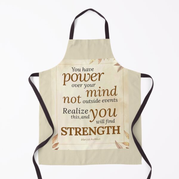 Item preview, You Have POWER Over Your Mind - Marcus Aurelius - Elegant Script Parchment - Dark Version designed and sold by Stoic Core.