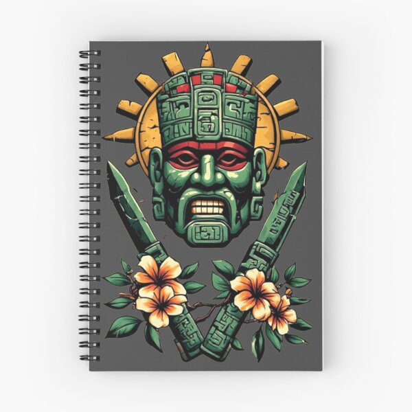 Item preview, Ancient Mayan Warrior Spirit – Sacred Jade Mask & Obsidian Blades Art 02 designed and sold by Shift-Bloom.