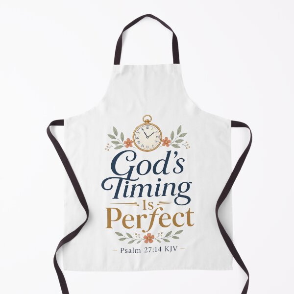 Item preview, God’s Timing Is Perfect – Psalm 27:14 KJV Floral Clock Christian Gift designed and sold by FaithThroughEverySeason.