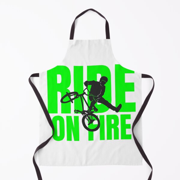 Item preview, Ride On Fire BMX Stunt Typography Design designed and sold by EchoPrint Co..