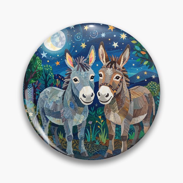 Item preview, Children's Art Two Donkeys Smiling designed and sold by Home Decor Art.