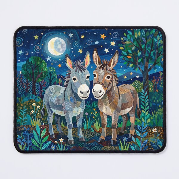 Item preview, Children's Art Two Donkeys Smiling designed and sold by Home Decor Art.