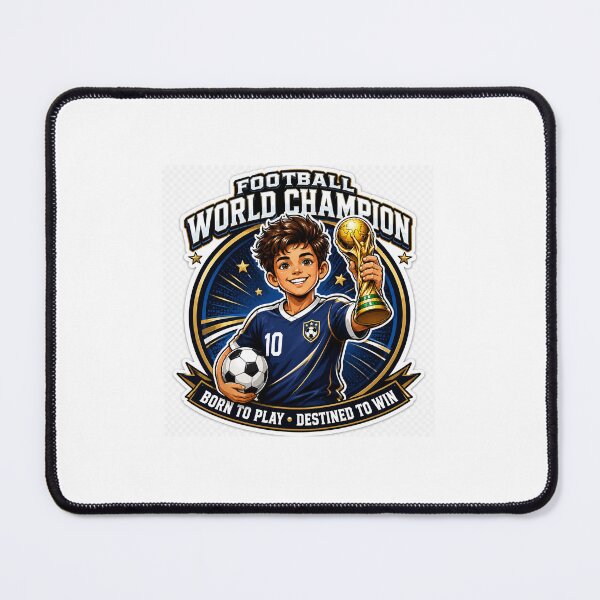 Item preview, Football Champion Boy Mascot Sticker designed and sold by Arts121.
