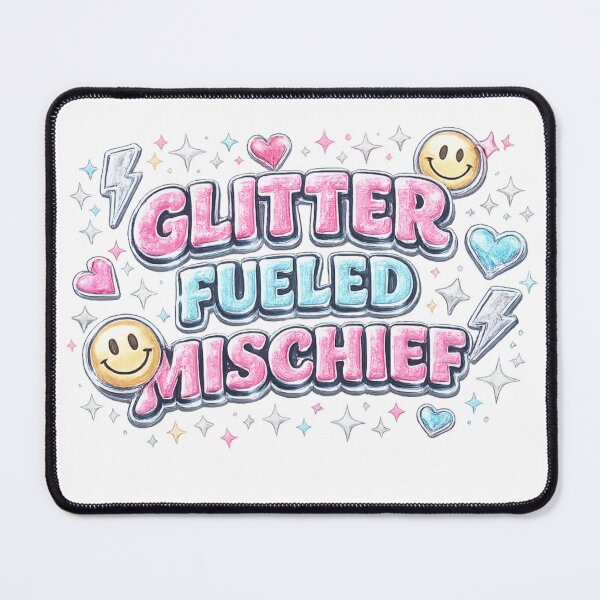 Item preview, Glitter Fueled Mischief Cute Funny Girly Aesthetic Retro Coquette Design designed and sold by SoulThread Studio.