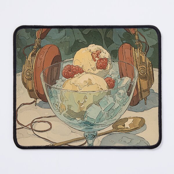 Item preview, Summer Frequency – Ice Cream & Headphones Vintage Art designed and sold by obstinator.