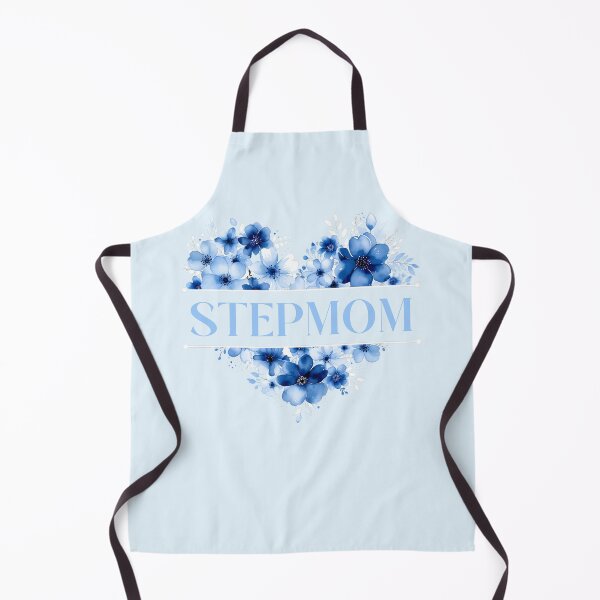 Item preview, Stepmom – Blue Floral Heart Watercolor Illustration designed and sold by EmeraldeaArt.