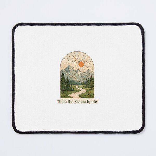 Item preview, Take the Scenic Route Sticker | Vintage Nature Landscape Aesthetic designed and sold by PopStickerLab22.
