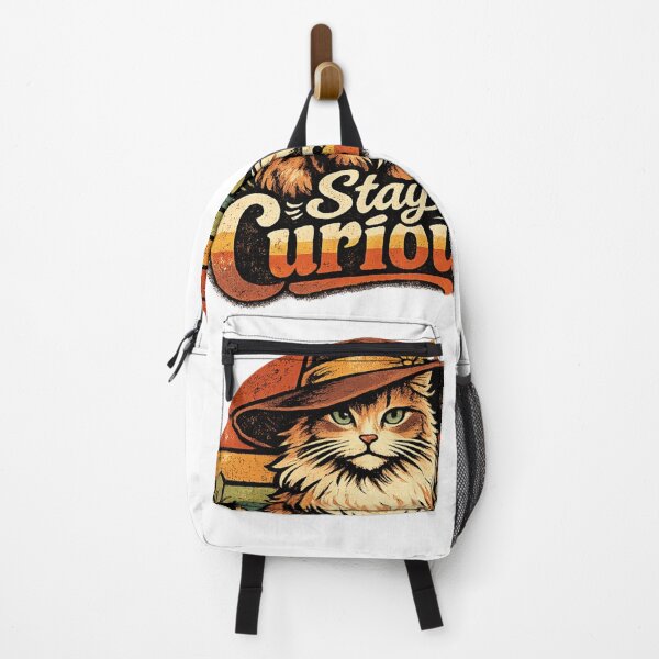 Item preview, Stay curious cat in a hat designed and sold by Tipsy24.