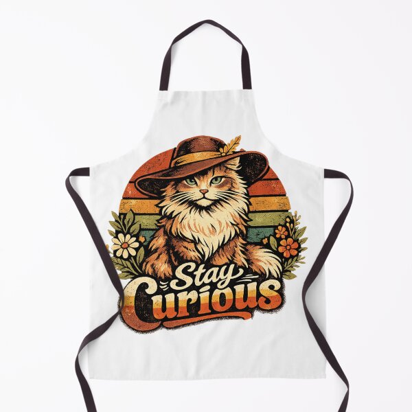 Item preview, Stay curious cat in a hat designed and sold by Tipsy24.