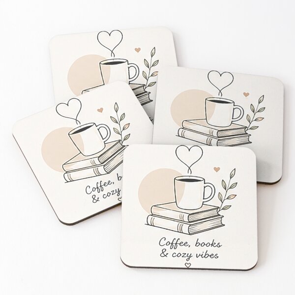 Item preview, Coffee Books & Cozy Vibes | Minimal Scandinavian Illustration designed and sold by Sara-Ai.