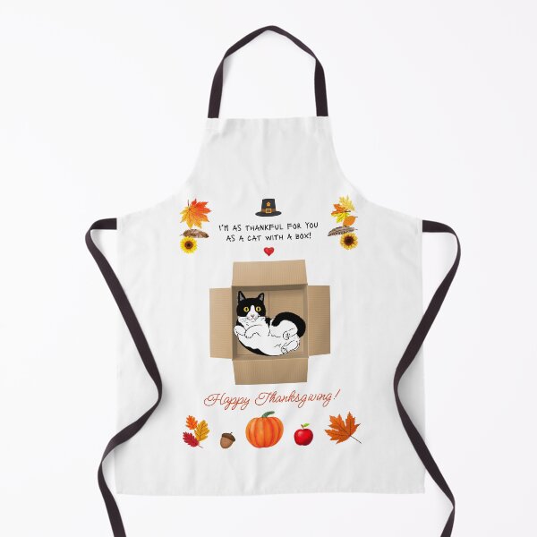 Item preview, Funny Thanksgiving Thankful Tuxedo Cat in a Box designed and sold by MYCatStuff.