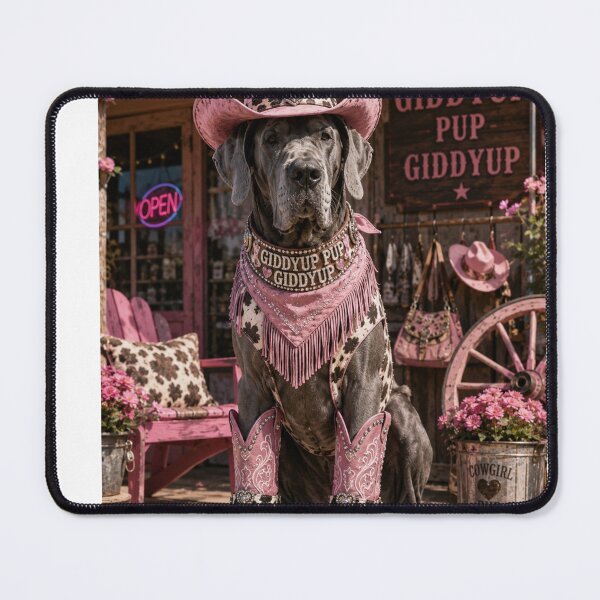Item preview, Giddyup Pup Western Cowgirl Great Dane Design designed and sold by Extremeallie.