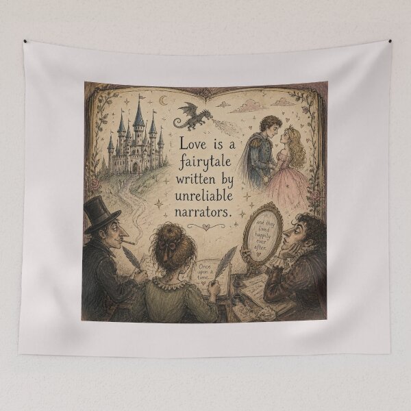 Item preview, Love is a fairytale written by unreliable narrators. designed and sold by CinemaChronik.