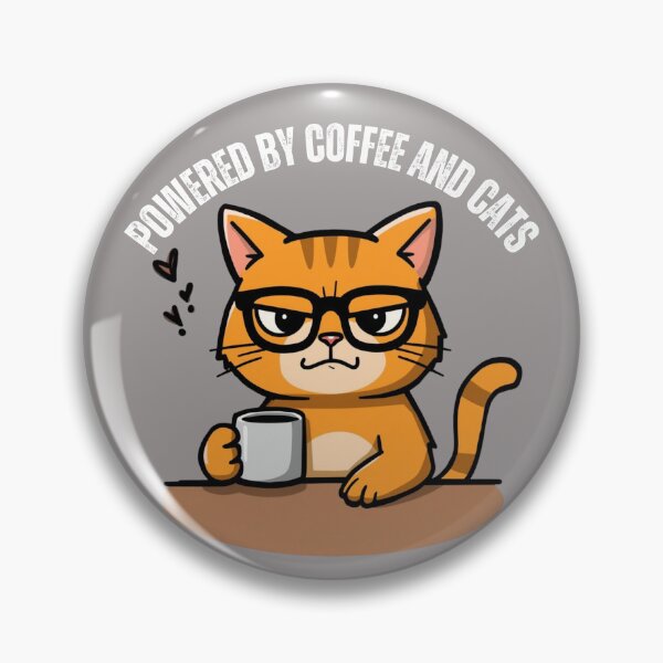 Item preview, Powered By Coffee And Cats - Funny Orange Cat Shirt designed and sold by NeuralAuraArts.