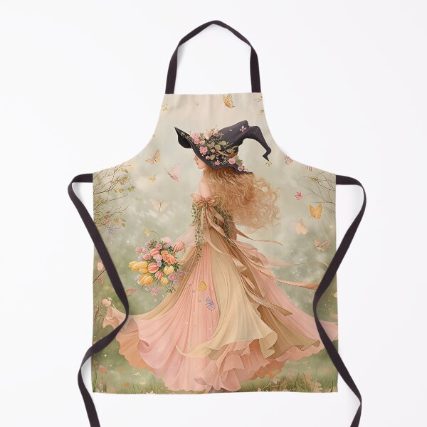 Item preview, Spring Blossom Witch  | Whimsical Cottagecore Fantasy | Floral Watercolor Art designed and sold by WhimsyWink.