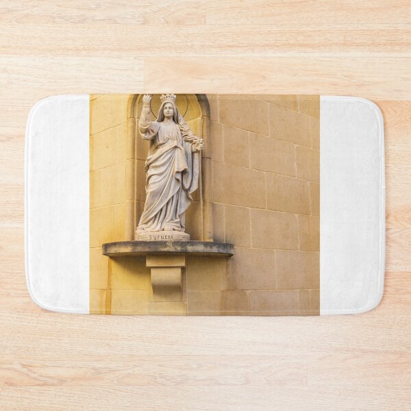 Item preview, Statue of Saint Venera Crowned Figure In Church Niche On Stone Facade designed and sold by Nmallia.