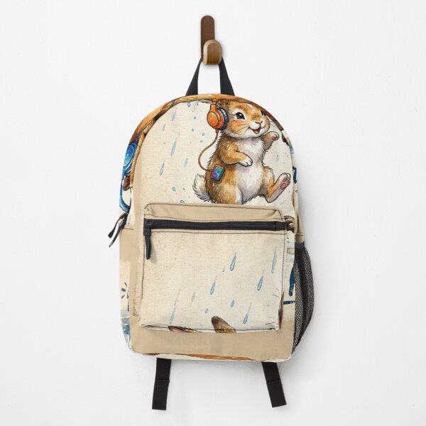 Item preview, Lo-Fi Rain Club | Cute Capybara & Bunny Dancing in the Rain Watercolor designed and sold by HOUSE OF TIST.