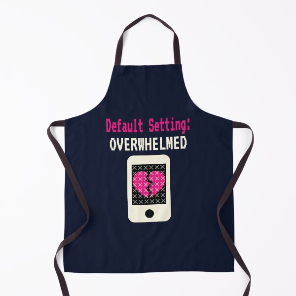 Item preview, Y2K Pixel Broken Heart Overwhelmed Aesthetic Quote designed and sold by ANJ Creative Designs.
