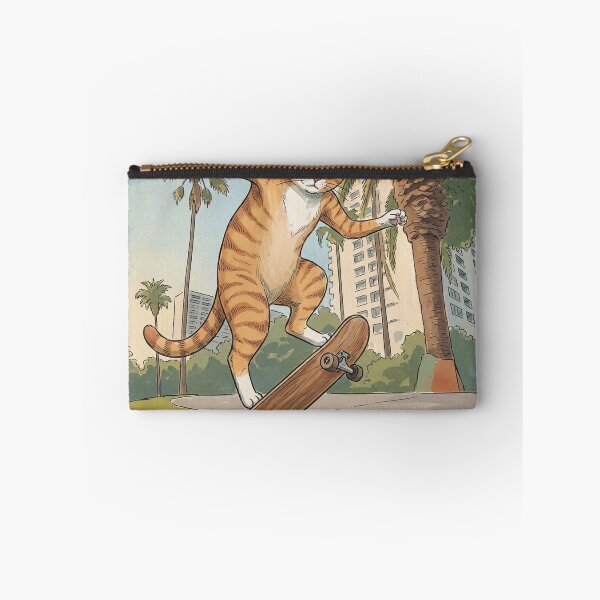 Item preview, Orange Tabby Cat Skateboarding in the City Illustration designed and sold by Butterfly-Dream.
