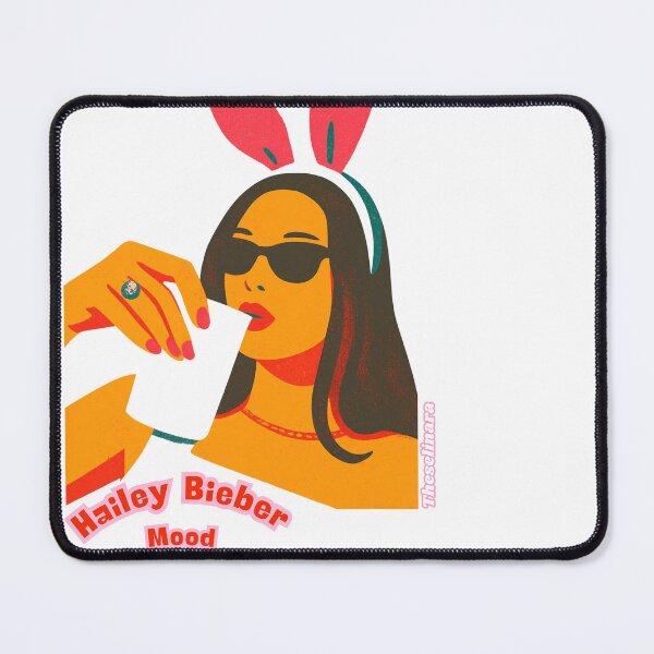 Item preview, Hailey Bieber Mood Rabbit Ears Illustration - Iconic Vibe Collection designed and sold by Theselinara.