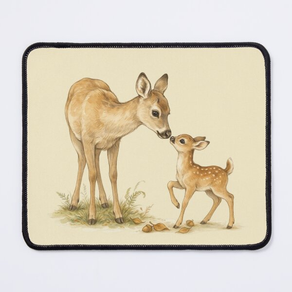 Item preview, Whimsical Deer Family Watercolor Illustration designed and sold by WikaKowalczyk.