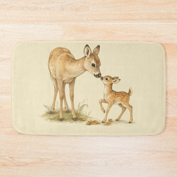 Item preview, Whimsical Deer Family Watercolor Illustration designed and sold by WikaKowalczyk.