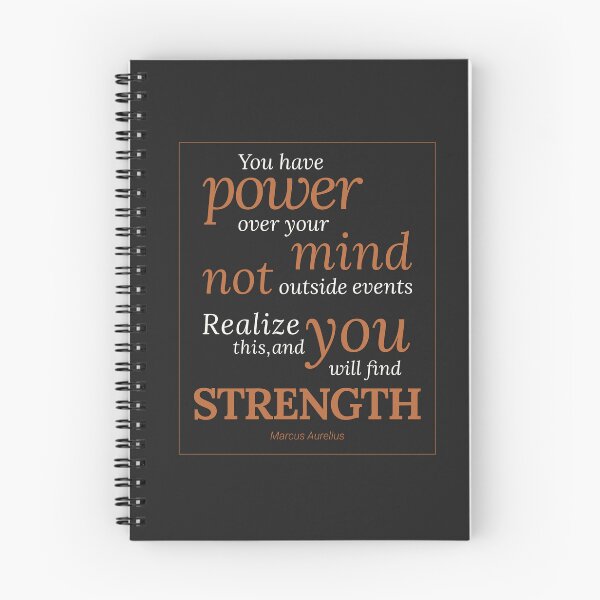 Item preview, You Have POWER Over Your Mind - Marcus Aurelius - Elegant Script - Light Text Version designed and sold by Stoic Core.