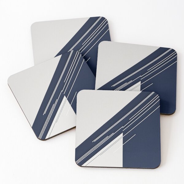 Item preview, Minimalist Navy Blue Geometric Lines Pattern | Modern Abstract Diagonal Design designed and sold by semenol.